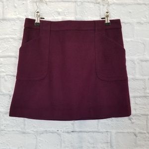 JCrew Wool/Cashmere Miniskirt Plum/Berry/Wine